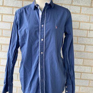 MASSIMO CASTELLO SLIM FIT MENS SHIRT SIZE M 100% COTTON MADE IN COLUMBIA